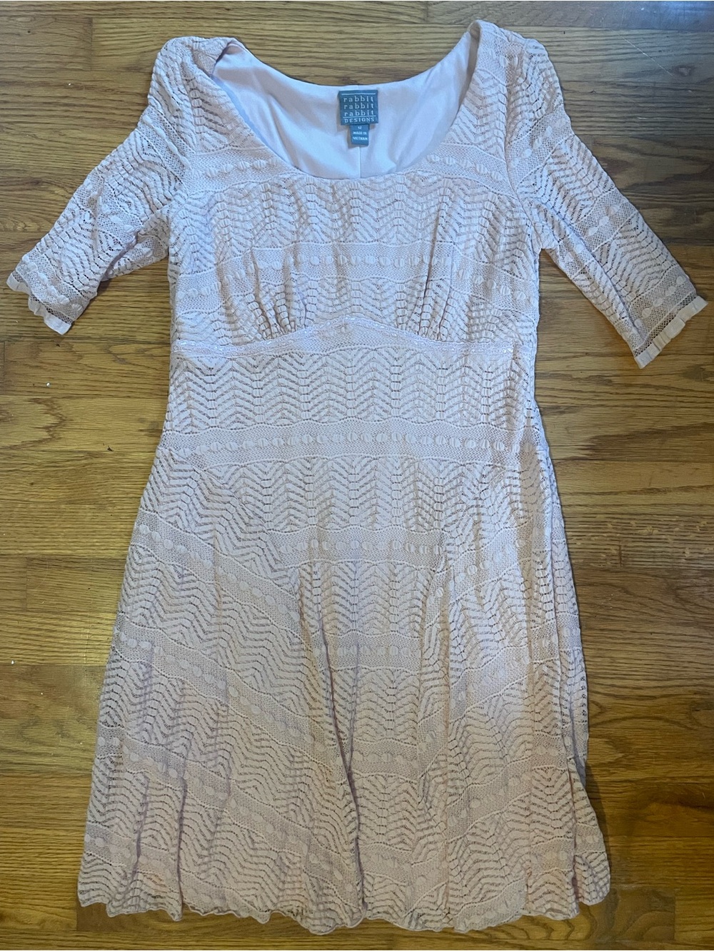 Rabbit Rabbit Rabbit Blush Lace Midi Dress